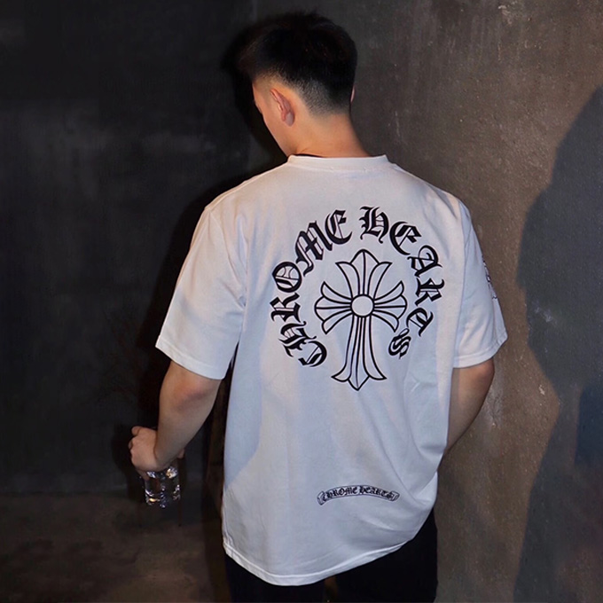 chrome hearts cross graphic pocket short sleeve t-shirt